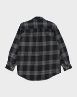 Vintage Field &amp; Stream Heavyweight Shadow Plaid Button Up Flannel Shirt - M