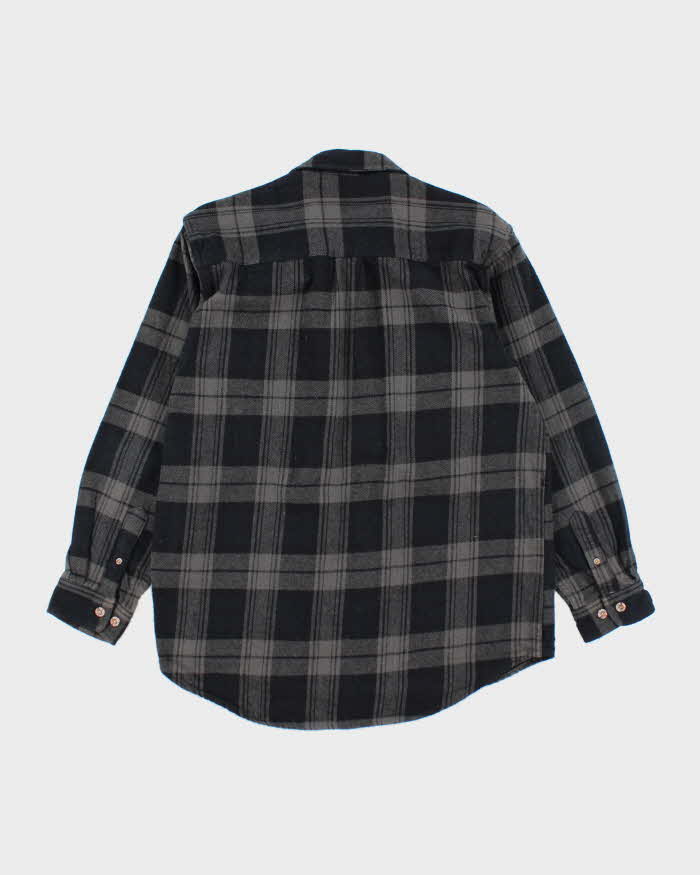 Vintage Field &amp; Stream Heavyweight Shadow Plaid Button Up Flannel Shirt - M