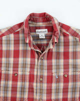 Vintage 90's Carhartt Button Up Flannel Shirt - M