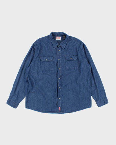 Vintage Wrangler Medium Wash Denim Shirt - XL
