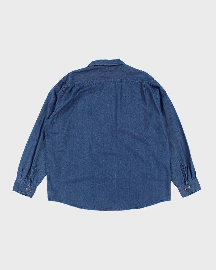Vintage Wrangler Medium Wash Denim Shirt - XL