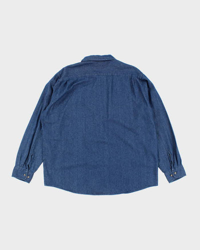 Vintage Wrangler Medium Wash Denim Shirt - XL