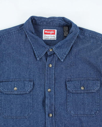 Vintage Wrangler Medium Wash Denim Shirt - XL