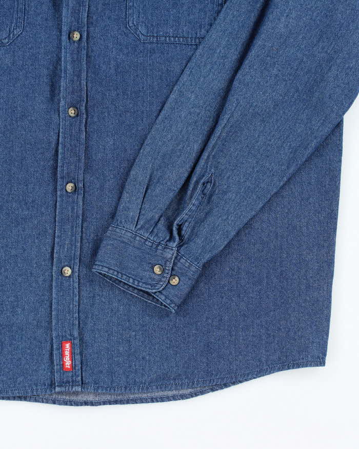 Vintage Wrangler Medium Wash Denim Shirt - XL