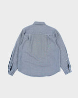 Vintage 90's Stussy Snap Button Light Wash Denim Shirt - S