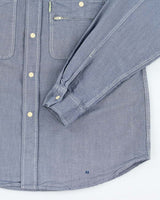 Vintage 90's Stussy Snap Button Light Wash Denim Shirt - S