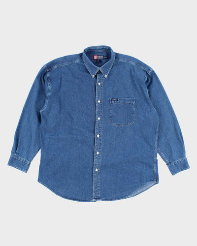 Vintage Chaps Heavyweight Dark Wash Denim Shirt - XL