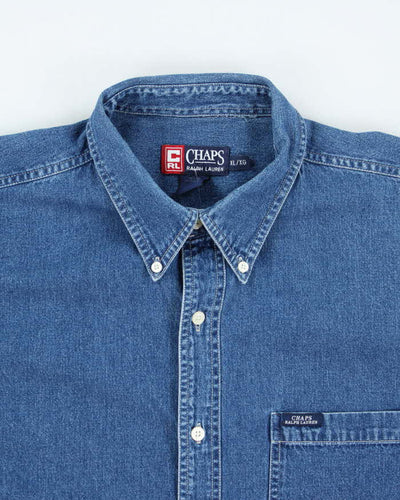 Vintage Chaps Heavyweight Dark Wash Denim Shirt - XL