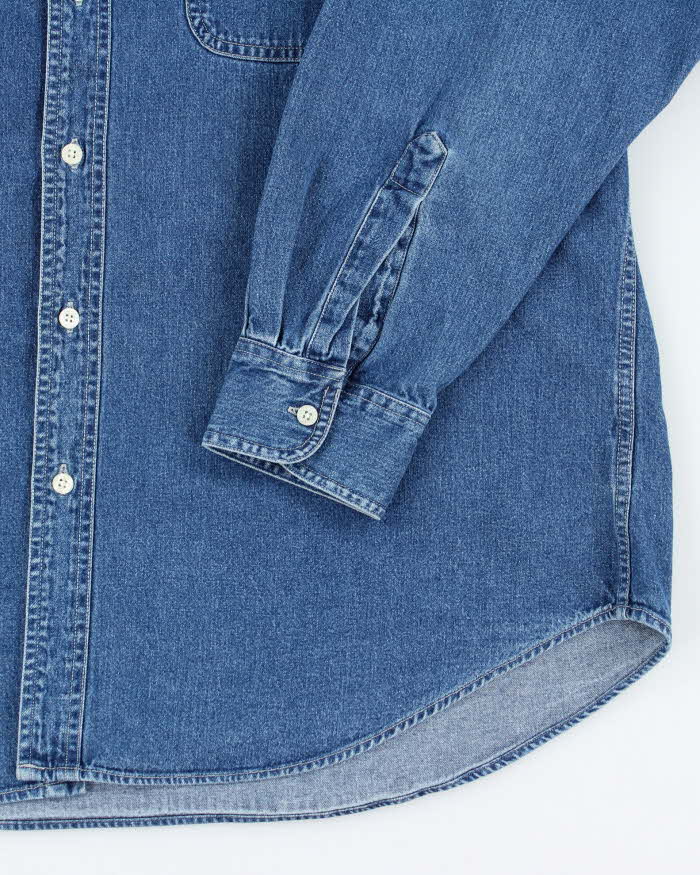 Vintage Chaps Heavyweight Dark Wash Denim Shirt - XL