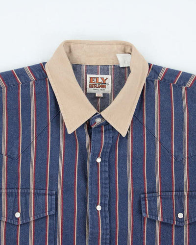Vintage 90's Ely Cattlemen Heavyweight Western Denim Shirt - XL