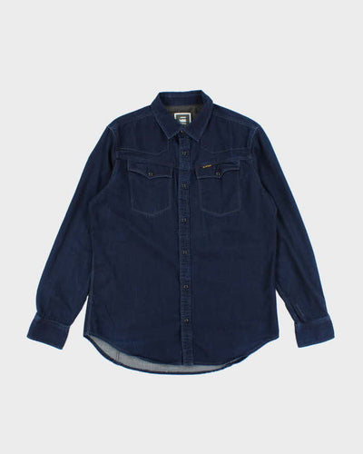Vintage Y2K G-Star Raw Oversized Dark Wash Denim Shirt - XL