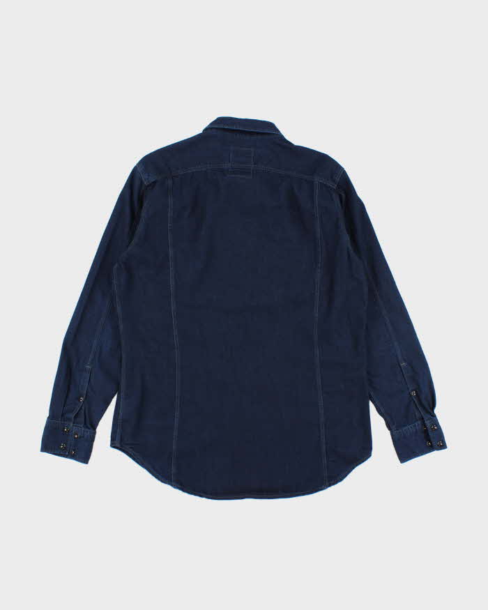 Vintage Y2K G-Star Raw Oversized Dark Wash Denim Shirt - XL
