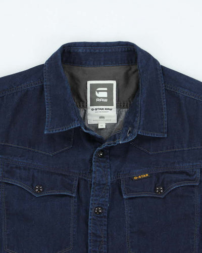 Vintage Y2K G-Star Raw Oversized Dark Wash Denim Shirt - XL