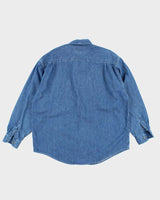 Vintage Eddie Bauer Oversized Heavyweight Embroidered Denim Shirt - XL
