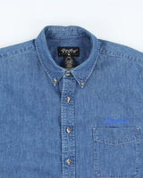Vintage Eddie Bauer Oversized Heavyweight Embroidered Denim Shirt - XL