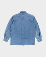 Vintage Y2K B.U.M. Equipment Light Wash Denim Shirt - S