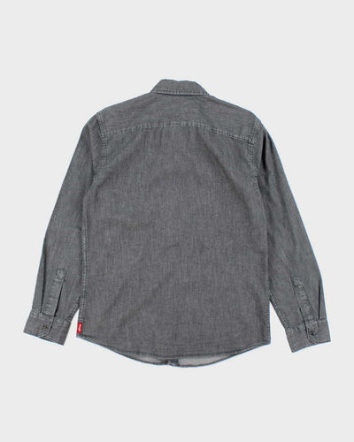 Vintage Wrangler Light Wash Grey Denim Shirt - M