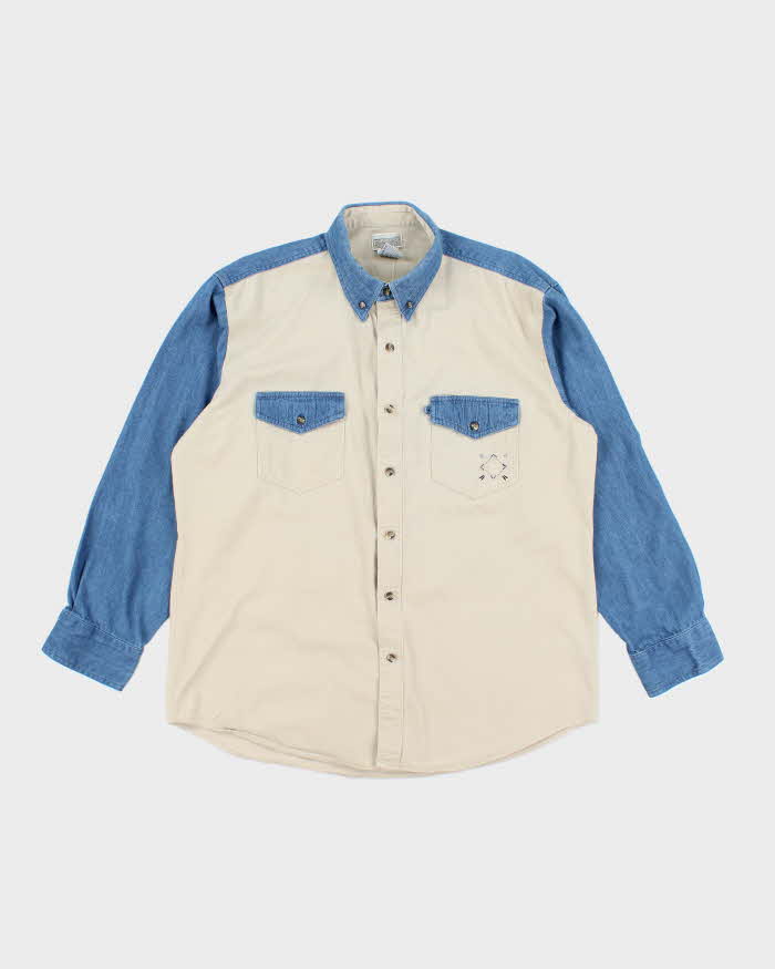 Vintage Express Rider Two Tone Heavyweight Denim Shirt - L