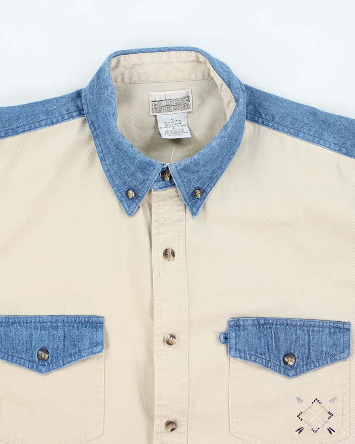Vintage Express Rider Two Tone Heavyweight Denim Shirt - L