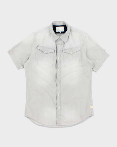 Vintage Y2K G-Star Raw Light Wash Short Sleeve Shirt - M
