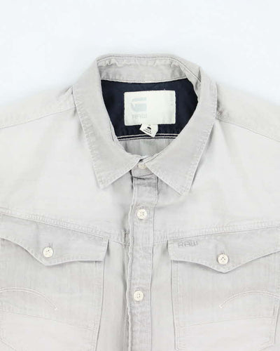 Vintage Y2K G-Star Raw Light Wash Short Sleeve Shirt - M