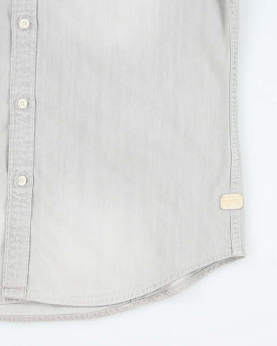 Vintage Y2K G-Star Raw Light Wash Short Sleeve Shirt - M