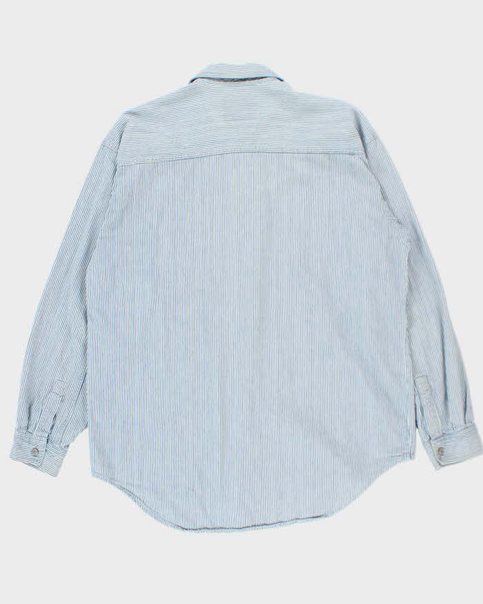 Vintage 90's Levi's Oversized Pin Striped Denim Shirt - L