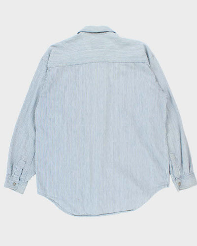 Vintage 90's Levi's Oversized Pin Striped Denim Shirt - L
