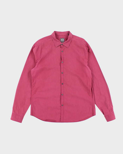 Vintage 2000's Armani Exchange Snap Button Textured Shirt - L