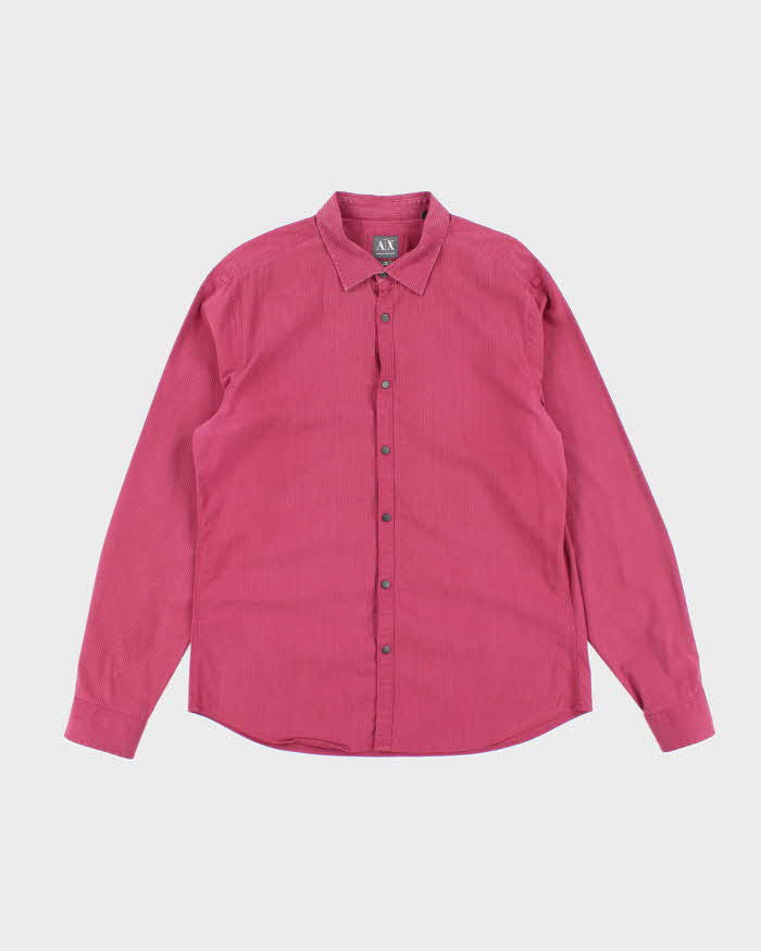 Vintage 2000's Armani Exchange Snap Button Textured Shirt - L
