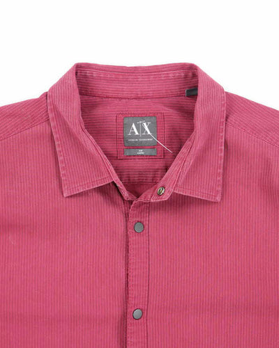 Vintage 2000's Armani Exchange Snap Button Textured Shirt - L