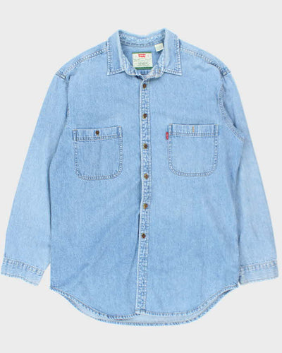 Vintage 90's Levi's Light Wash Heavyweight Denim Shirt - L