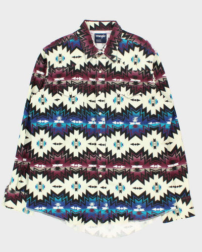 Vintage Wrangler Heavyweight Patterned Western Snap Button Shirt - XL