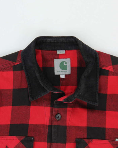 Vintage Carhartt Heavyweight Button Up Flannel Shirt - L