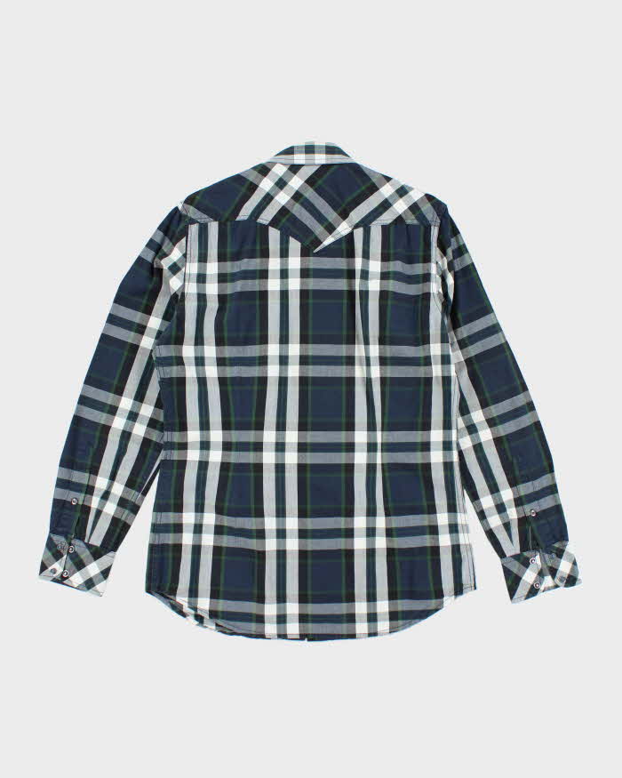 Vintage Y2k Diesel Checked Long Sleeve Shirt - M