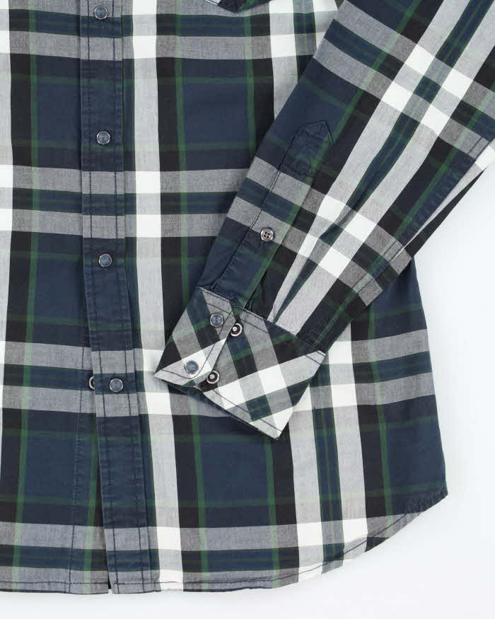 Vintage Y2k Diesel Checked Long Sleeve Shirt - M