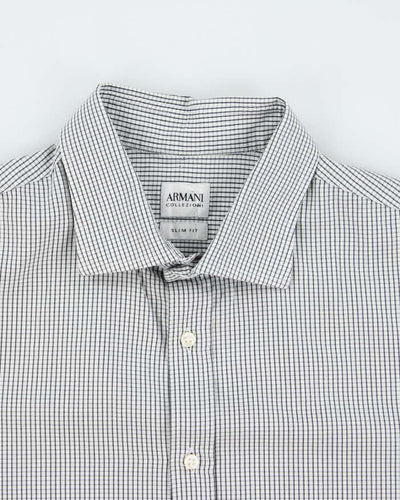 Vintage Y2K 00s Armani Collezioni Patterned Button Up Shirt - L