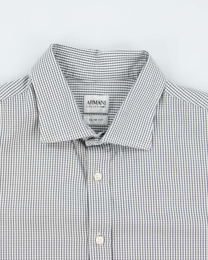 Vintage Y2K 00s Armani Collezioni Patterned Button Up Shirt - L
