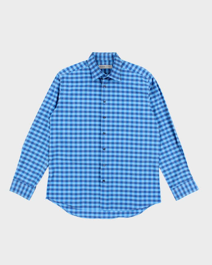 Vintage Etro Checked Long Sleeve Shirt - L