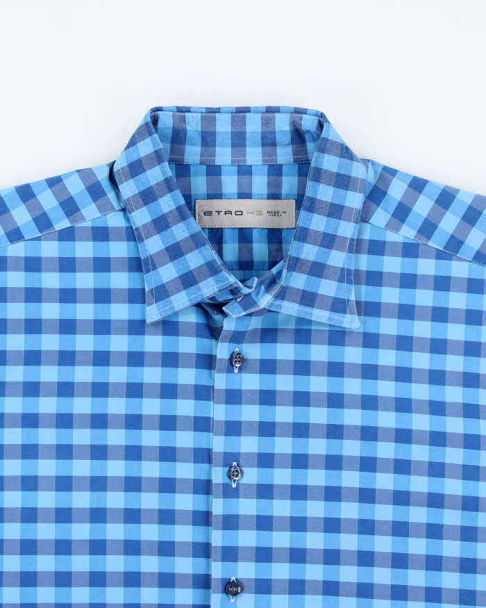 Vintage Etro Checked Long Sleeve Shirt - L