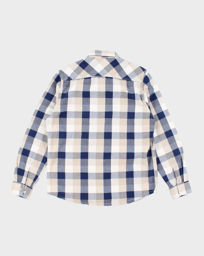 Vintage 2000's Lee Blue Plaid Flannel Shirt - M