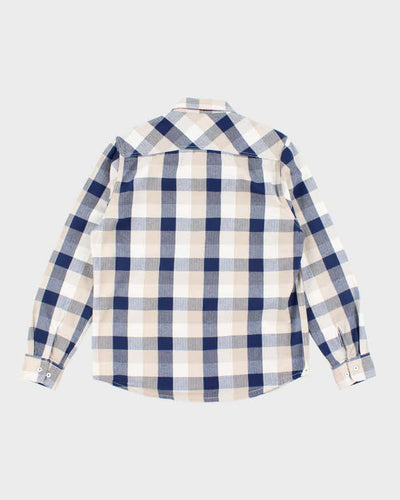 Vintage 2000's Lee Blue Plaid Flannel Shirt - M
