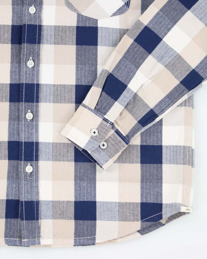 Vintage 2000's Lee Blue Plaid Flannel Shirt - M