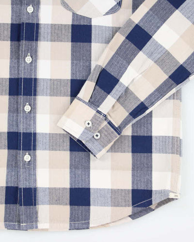 Vintage 2000's Lee Blue Plaid Flannel Shirt - M