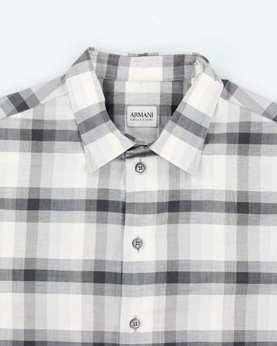 Vintage Y2K Armani Collezioni Checked Button Up Shirt - L