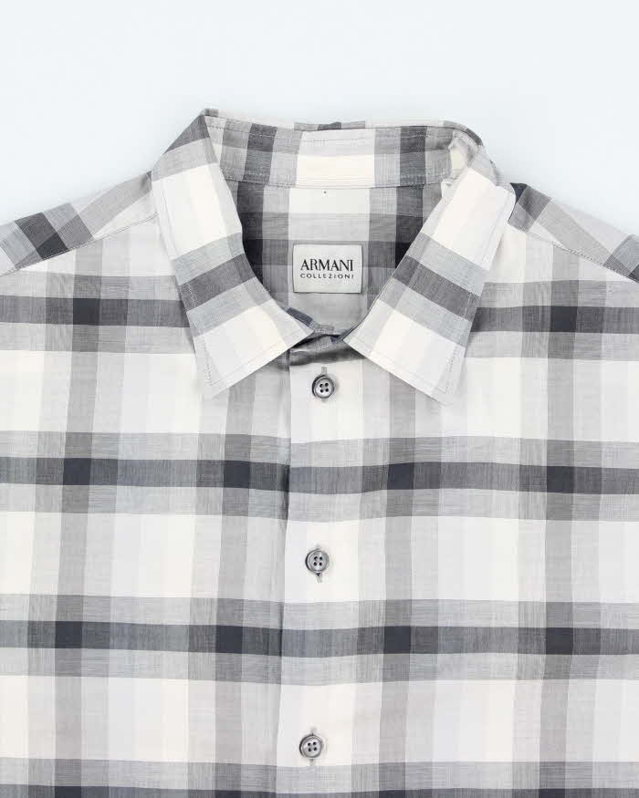 Vintage Y2K Armani Collezioni Checked Button Up Shirt - L