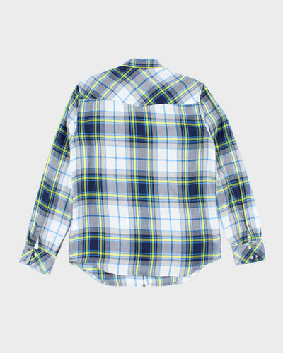 Y2k 00s Diesel Checked Long Sleeve Shirt - M