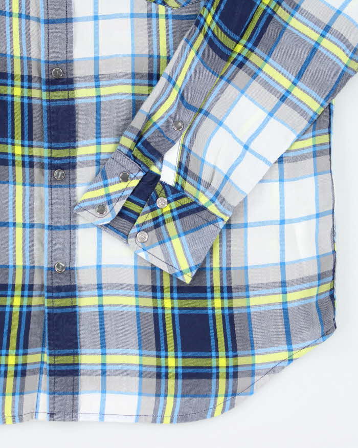 Y2k 00s Diesel Checked Long Sleeve Shirt - M