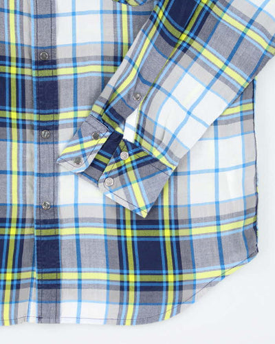 Y2k 00s Diesel Checked Long Sleeve Shirt - M