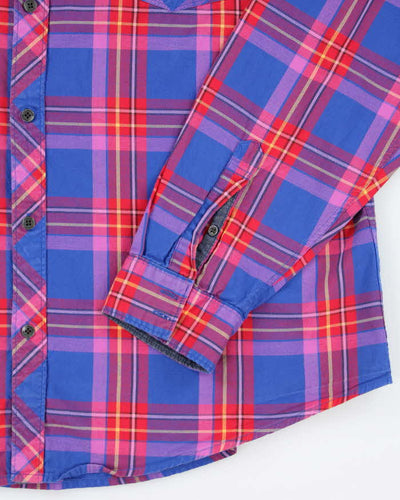 Y2k 00s Guess Checked Long Sleeve Shirt - XL